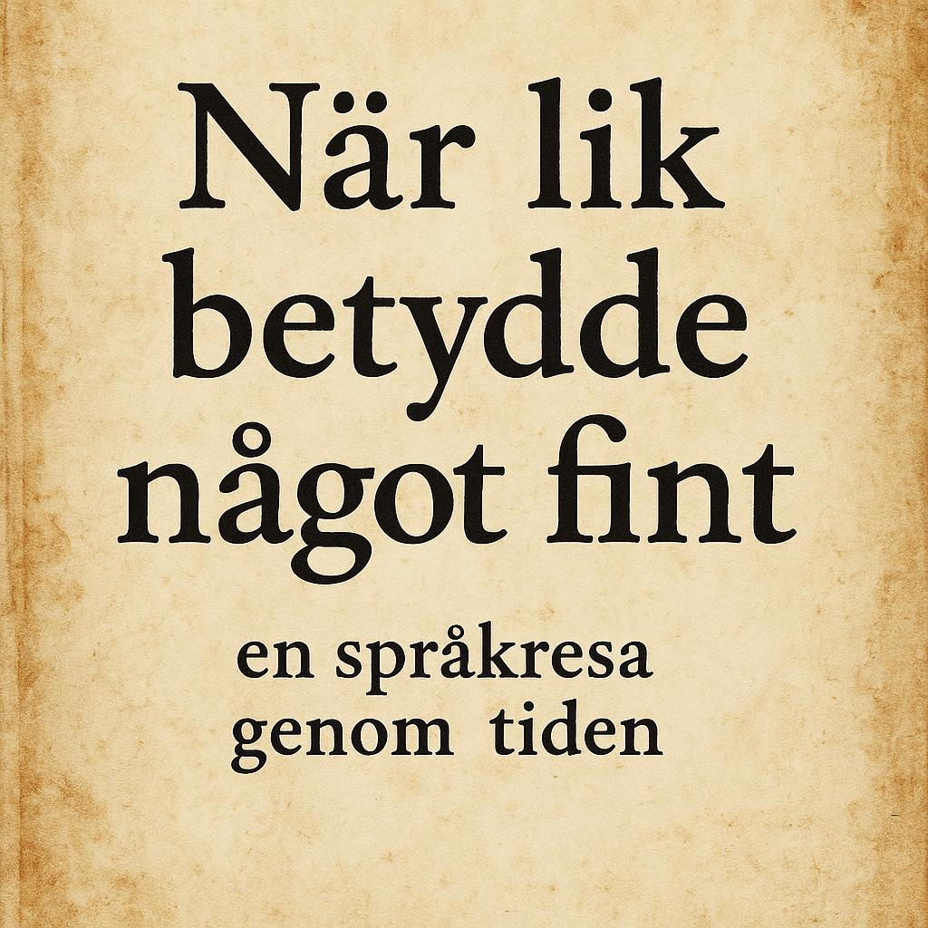 När lik betydde något fint en språkresa genom tiden