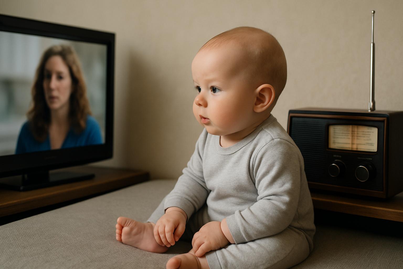 Så lär sig spädbarn språk från tv och radio utan direktkontakt