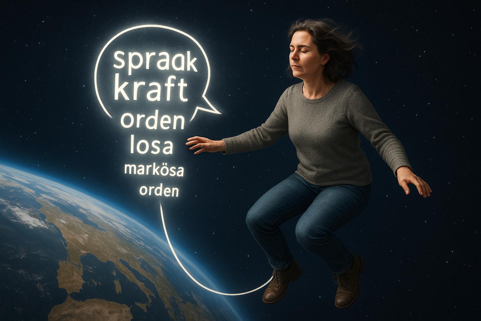 Språkets kraft i rymden Kajsa Törmä visar hur våra ord håller oss jordbundna